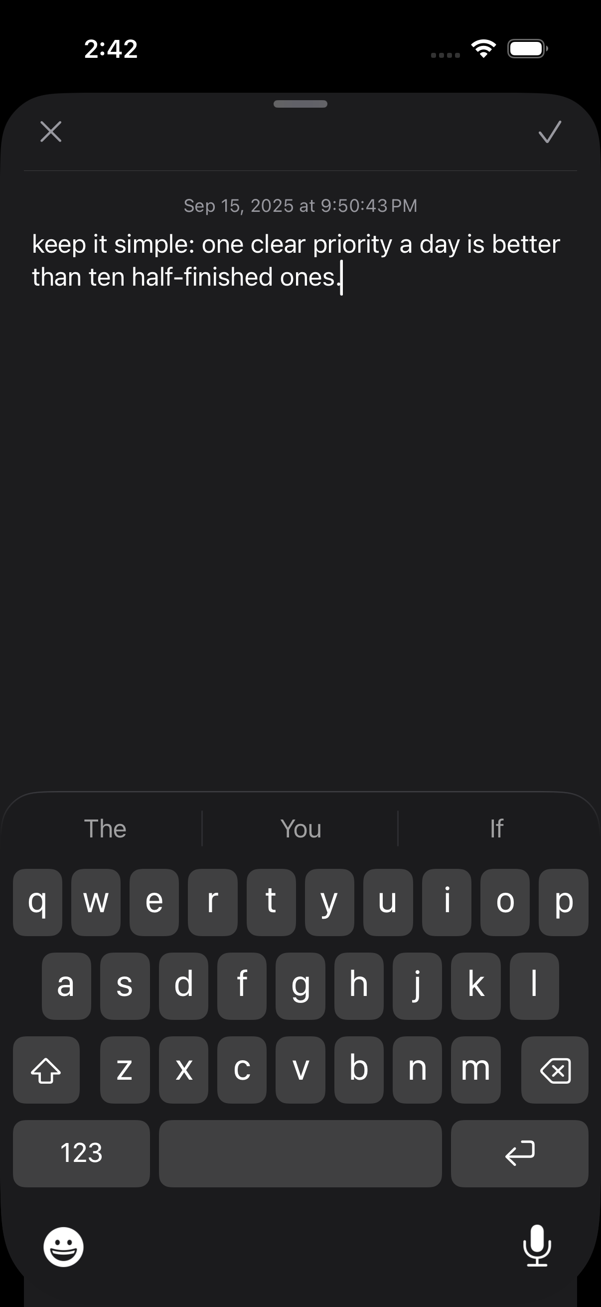 noteapp settings screen with customization options